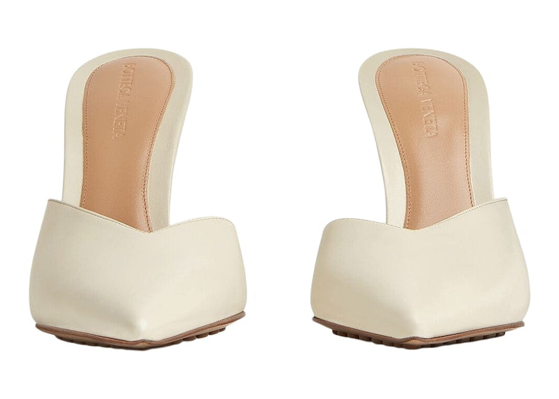 Bottega Veneta Punta 100mm Mule White Leather