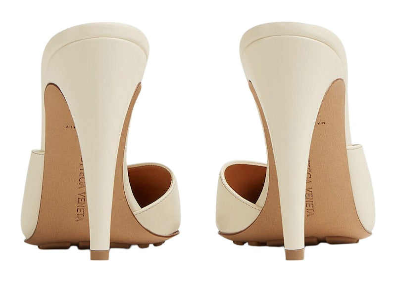 Bottega Veneta Punta 100mm Mule White Leather