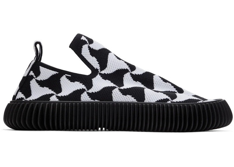 Bottega Veneta Ripple Knit Sneaker Black White