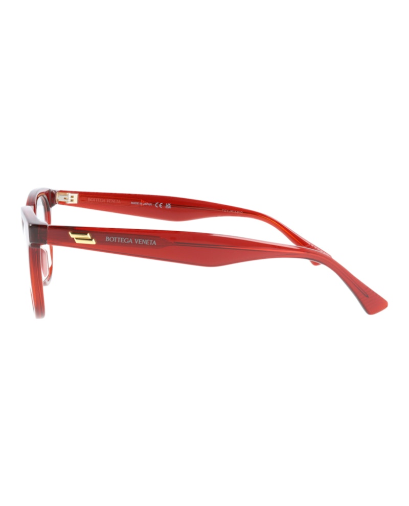 Bottega Veneta Round Eyeglasses Burgundy/Burgundy/Transparent (BV1020O-30008312-003)