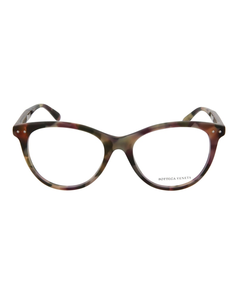 Bottega Veneta Round-Frame Acetate Optical Frames Havana Nude (BV0129O-30001667-003)