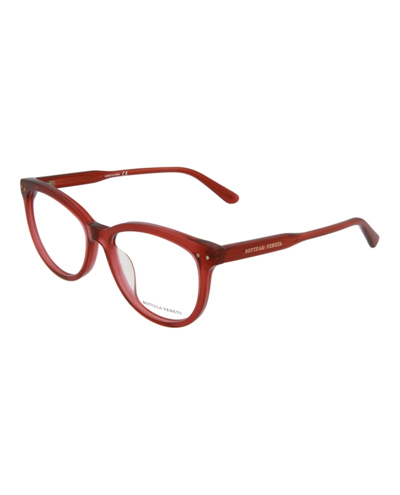 Bottega Veneta Round-Frame Acetate Optical Frames Red Red Transparent (BV0196O-30002991-003)