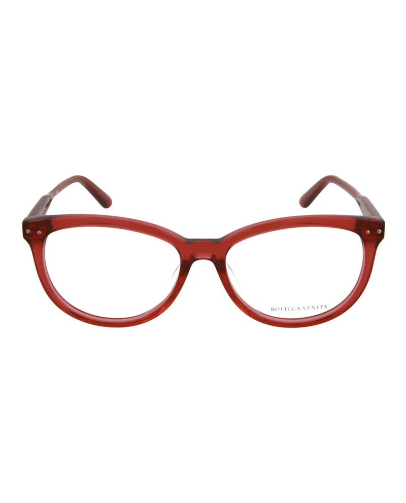 Bottega Veneta Round-Frame Acetate Optical Frames Red Red Transparent (BV0196O-30002991-003)
