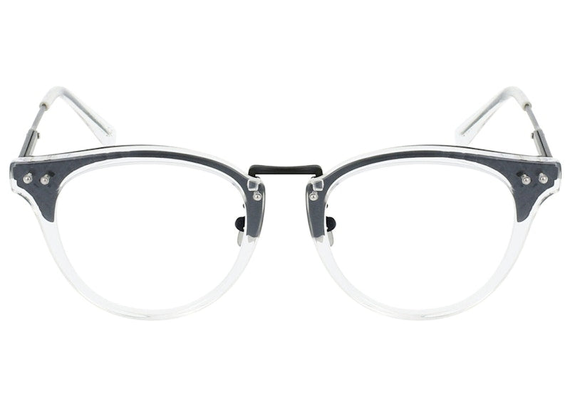 Bottega Veneta Round-Frame Acetate Sunglasses Crystal Black/Transparent (BV0144O-30001689-001)