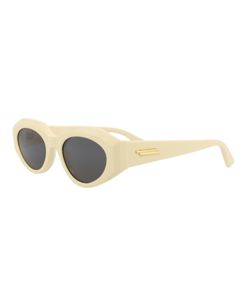 Bottega Veneta Round-Frame Acetate Sunglasses Yellow Yellow Grey (BV1031S-30008523-006)