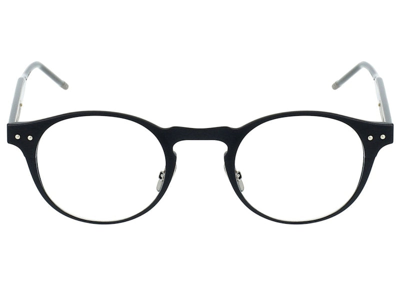 Bottega Veneta Round-Frame Alluminium Sunglasses Black/Transparent (BV0180O-30002475-001)