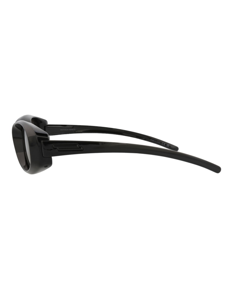 Bottega Veneta Round-Frame Injection Sunglasses Black Black Grey (BV1210S-30014365-003)