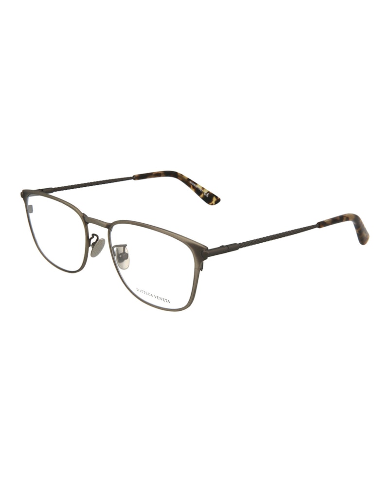 Bottega Veneta Round-Frame Metal Optical Frames Silver Ruthenium Transparent (BV0186O-30002485-003)