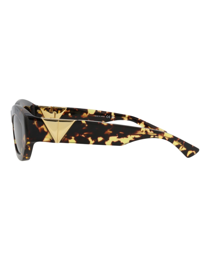 Bottega Veneta Round-Frame Recycled Acetate Sunglasses Havana Havana Brown (BV1221S-30014269-002)