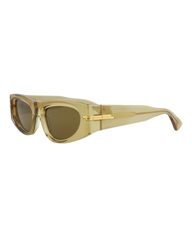 Bottega Veneta Round Oval Sunglasses Brown/Brown/Bronze (BV1144S-30013135-003)