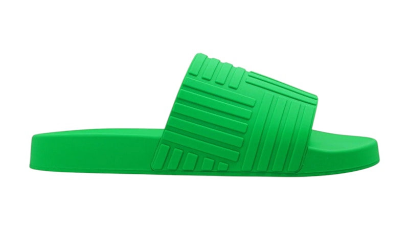 Bottega Veneta Rubber Carpet Slides (Women's) Parakeet