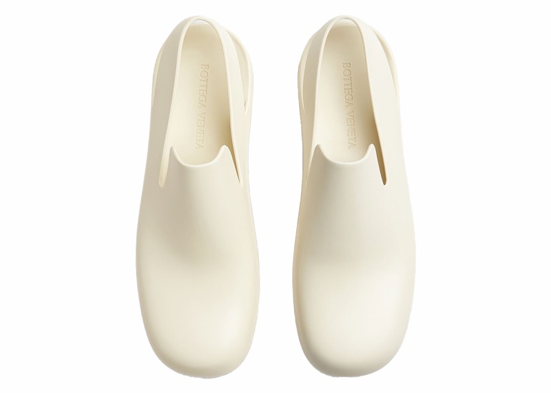 Bottega Veneta Rubber Slingback Puddle Shoe White