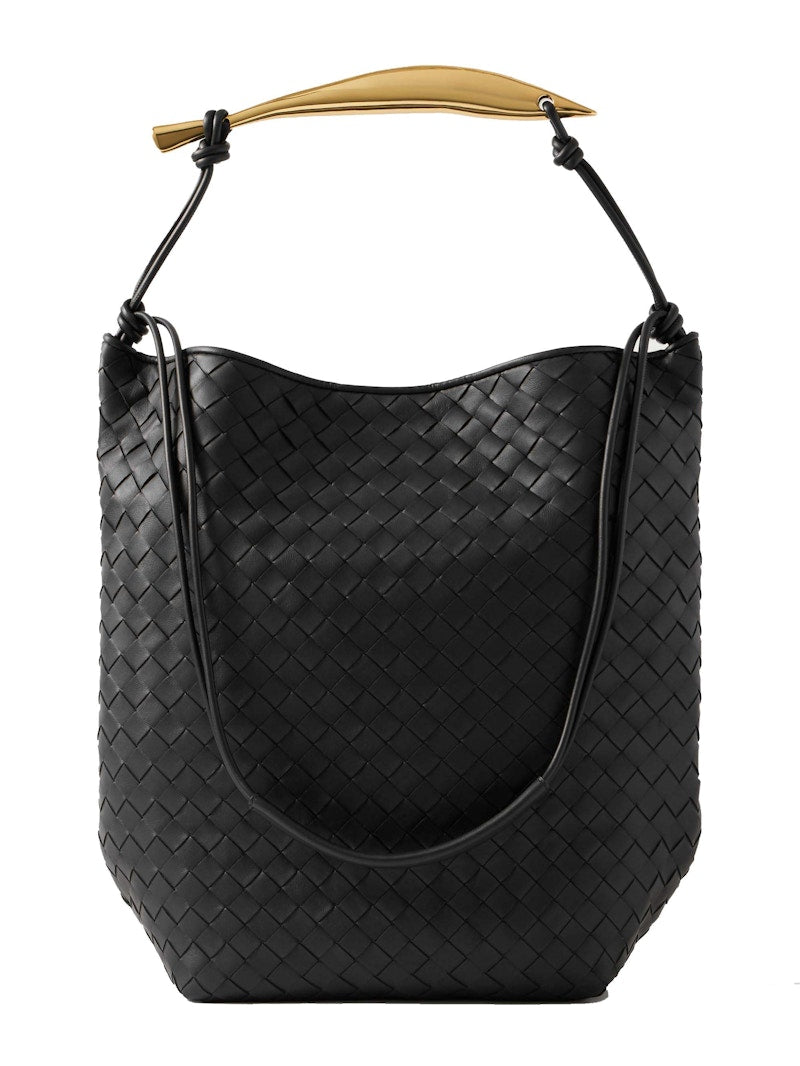 Bottega Veneta Sardine Hobo Bag Black
