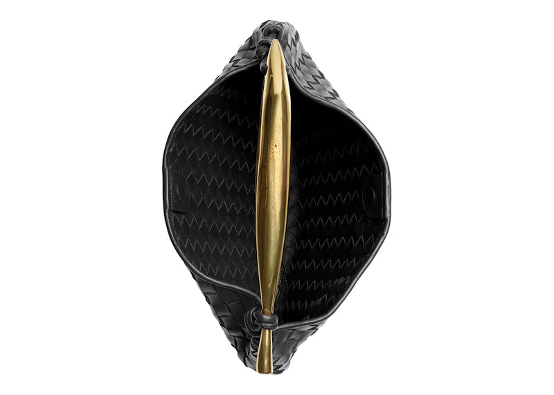 Bottega Veneta Sardine Intrecciato Top Handle Small Black