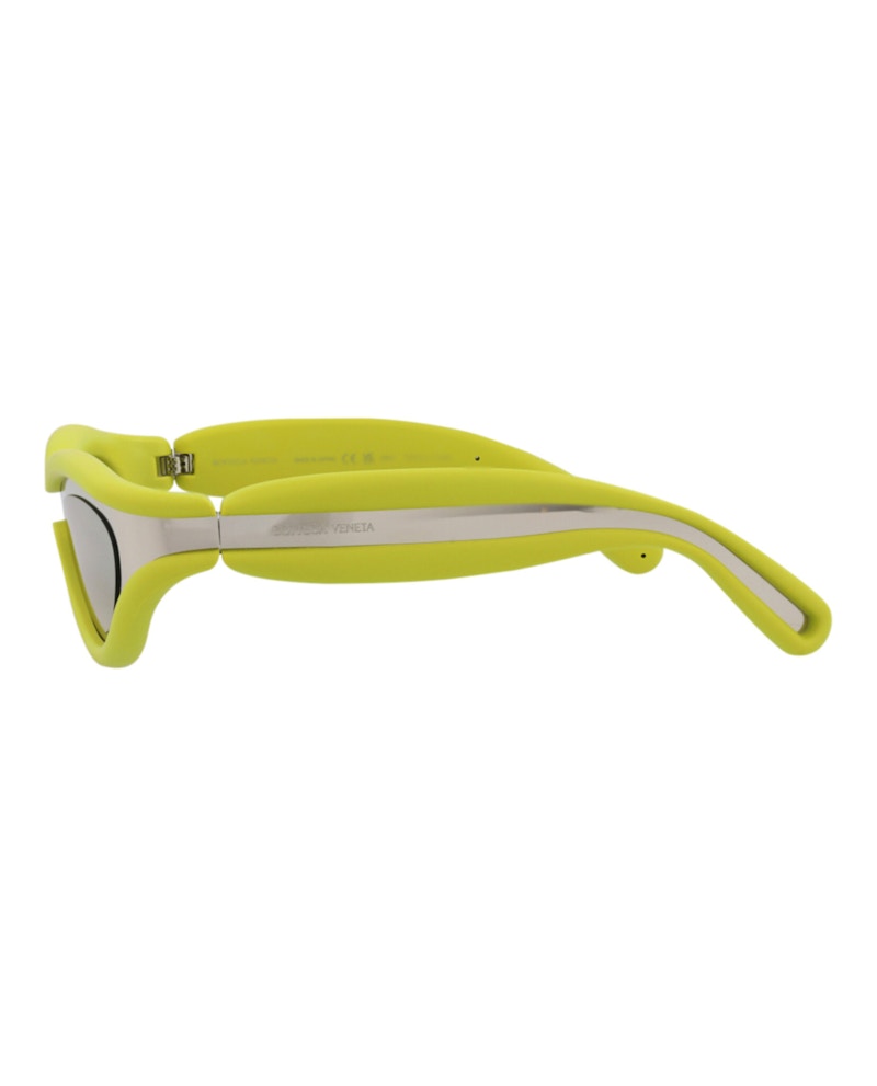 Bottega Veneta Shield Sunglasses Silver/Silver/Silver (BV1211S-30014364-001)