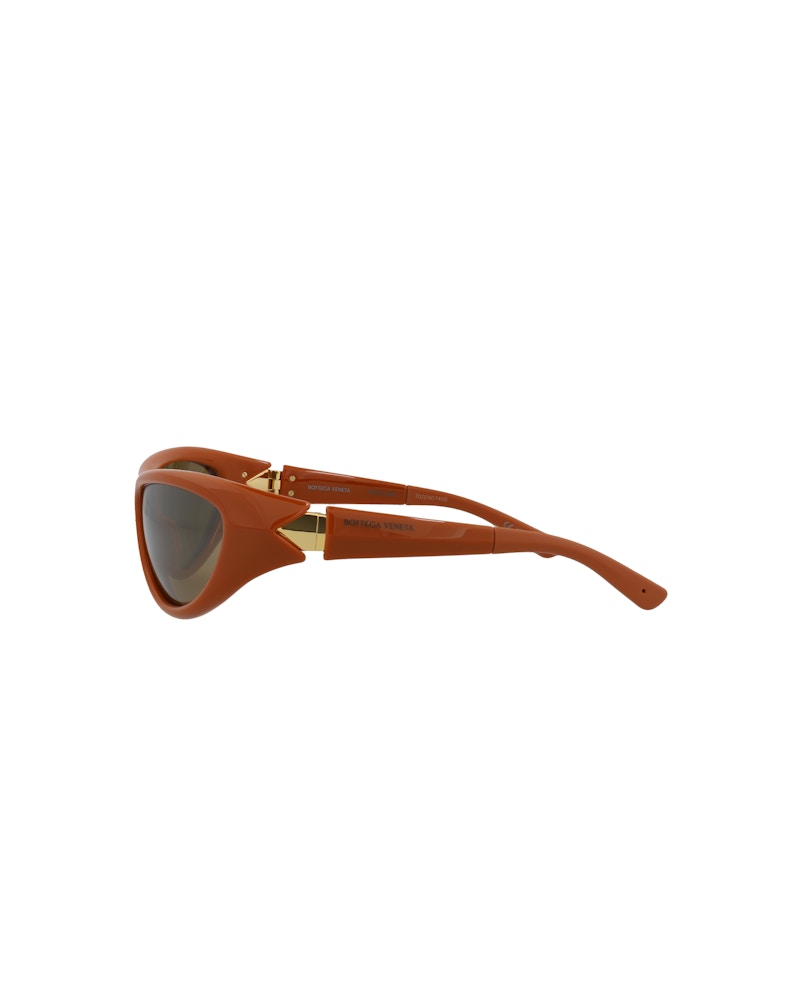 Bottega Veneta Shield Wrap Sunglasses Brown/Brown/Bronze (BV1247S-30014486-006)