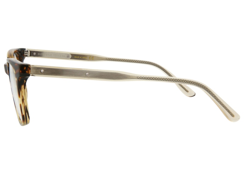 Bottega Veneta Square- Acetate Optical Frames Havana/Yellow/Transparent (BV0026O-30000272-004)