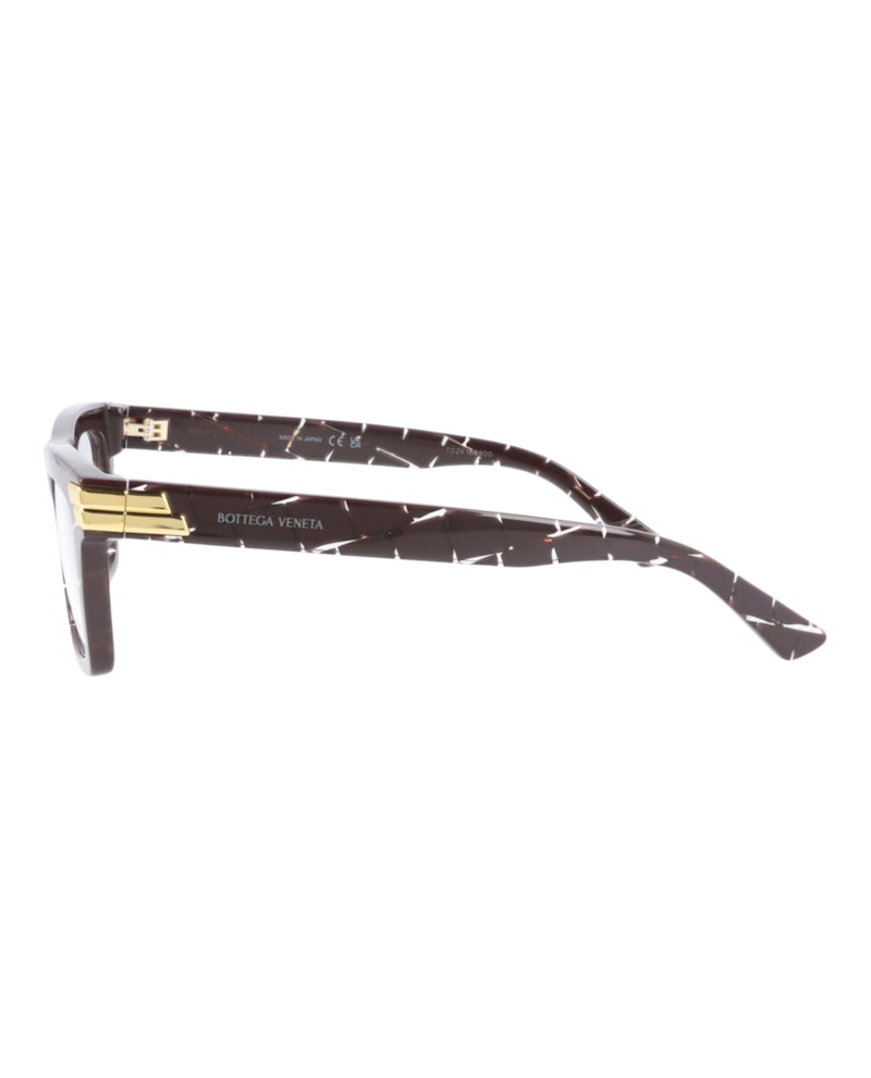 Bottega Veneta Square Eyeglasses Burgundy/Burgundy/Transparent (BV1059O-30009040-003)