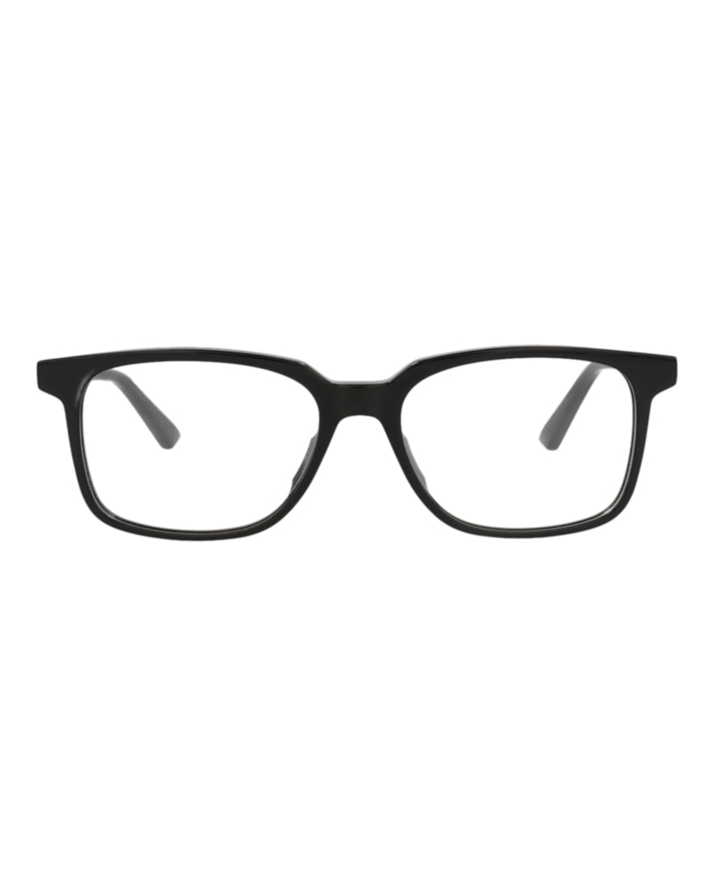 Bottega Veneta Square-Frame Acetate Optical Frames Black Black Transparent (BV1024O-30008301-001)
