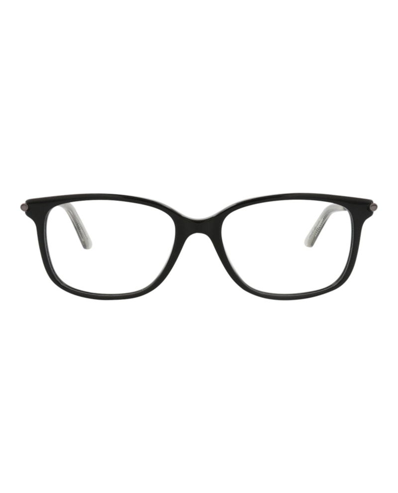 Bottega Veneta Square-Frame Acetate Optical Frames Black Ruthenium Transparent (BV0255O-30008296-001)