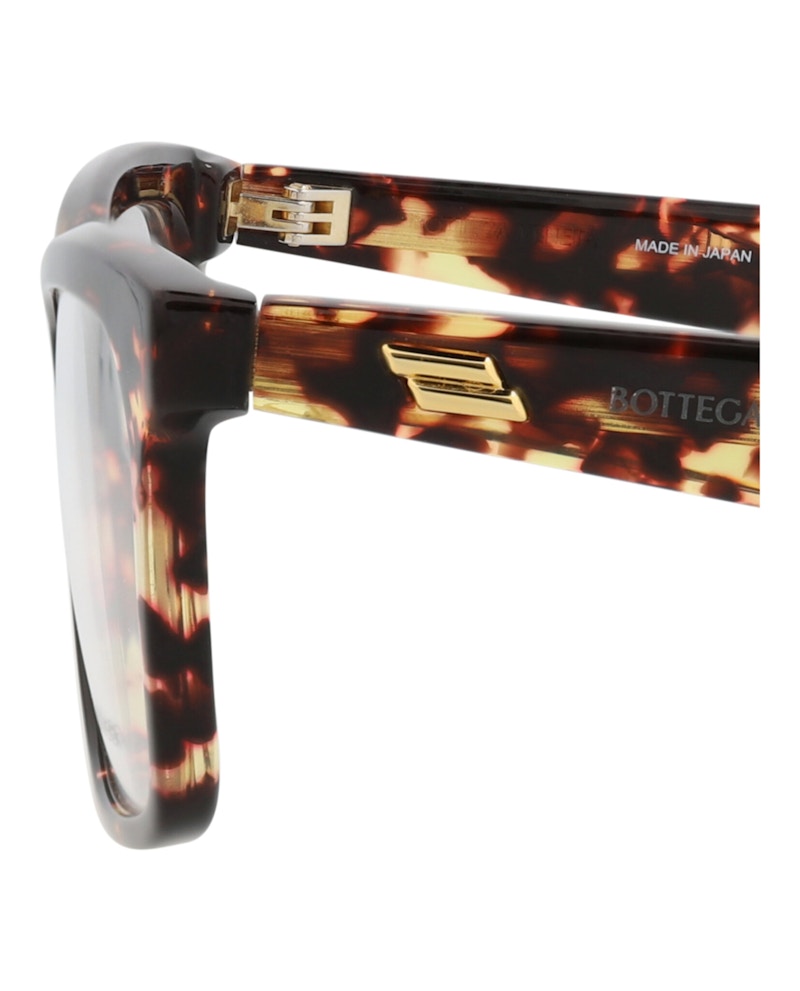 Bottega Veneta Square-Frame Acetate Optical Frames Havana Havana Transparent (BV1063O-30009034-002)