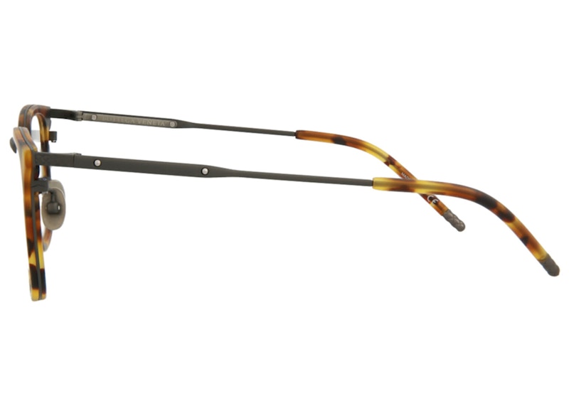 Bottega Veneta Square-Frame Acetate Optical Frames Havana/Ruthenium/Transparent (BV0111O-30001153-002)