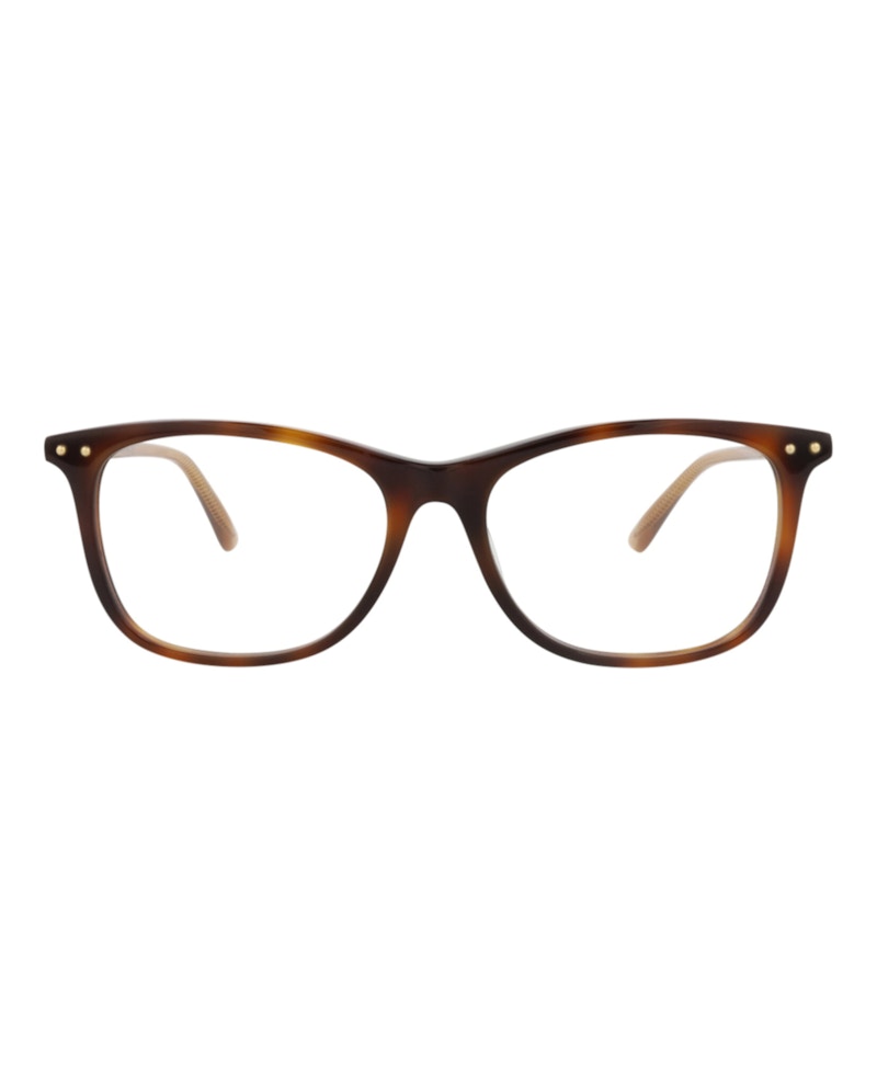 Bottega Veneta Square-Frame Acetate Optical Frames Havana Yellow Transparent (BV0230O-30006416-002)
