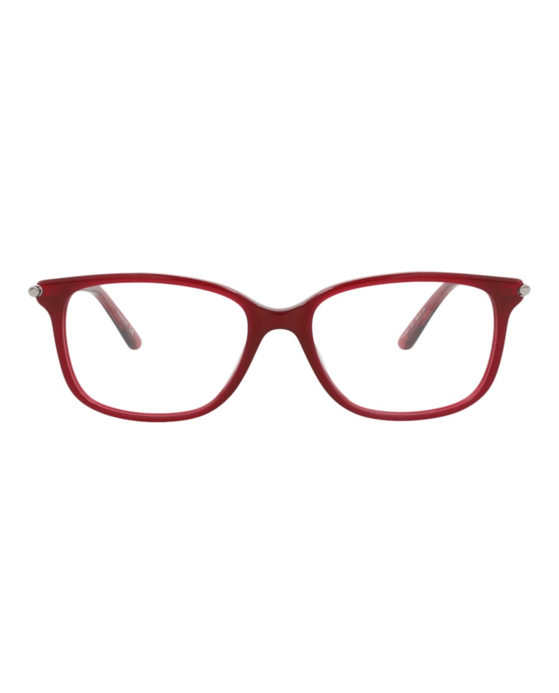 Bottega Veneta Square-Frame Acetate Optical Frames Red Ruthenium Transparent (BV0255O-30008296-004)