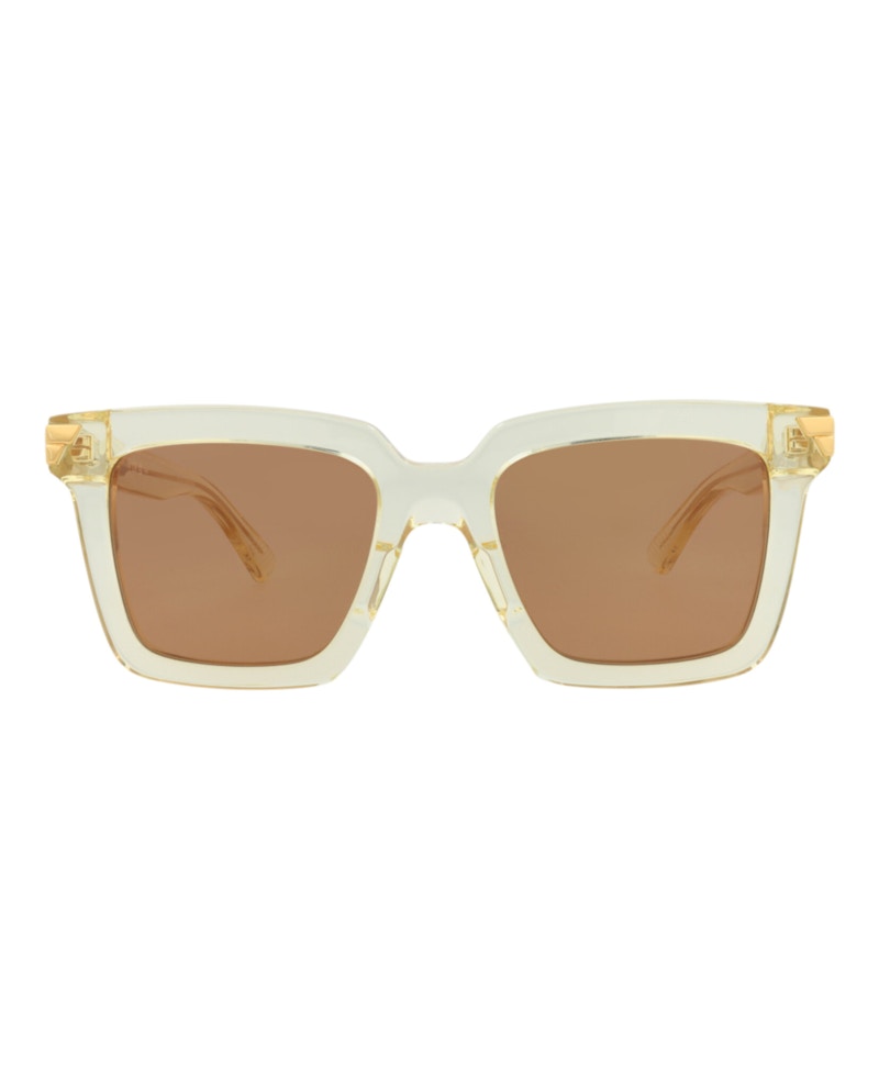Bottega Veneta Square-Frame Acetate Sunglasses Beige Beige Brown (BV1005S-30008310-005)