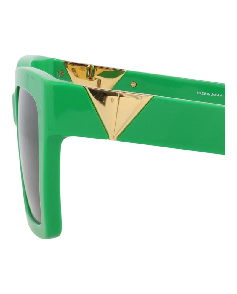 Bottega Veneta Square-Frame Acetate Sunglasses Green Green Green (BV1198SA-30013770-003)