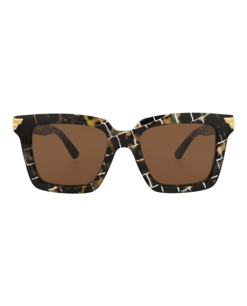 Bottega Veneta Square-Frame Acetate Sunglasses Havana Havana Brown (BV1005S-30008310-007)