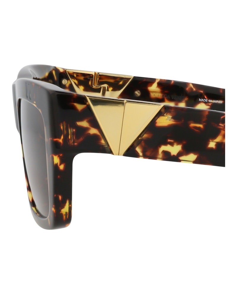 Bottega Veneta Square-Frame Acetate Sunglasses Havana Havana Brown (BV1178S-30013667-002)