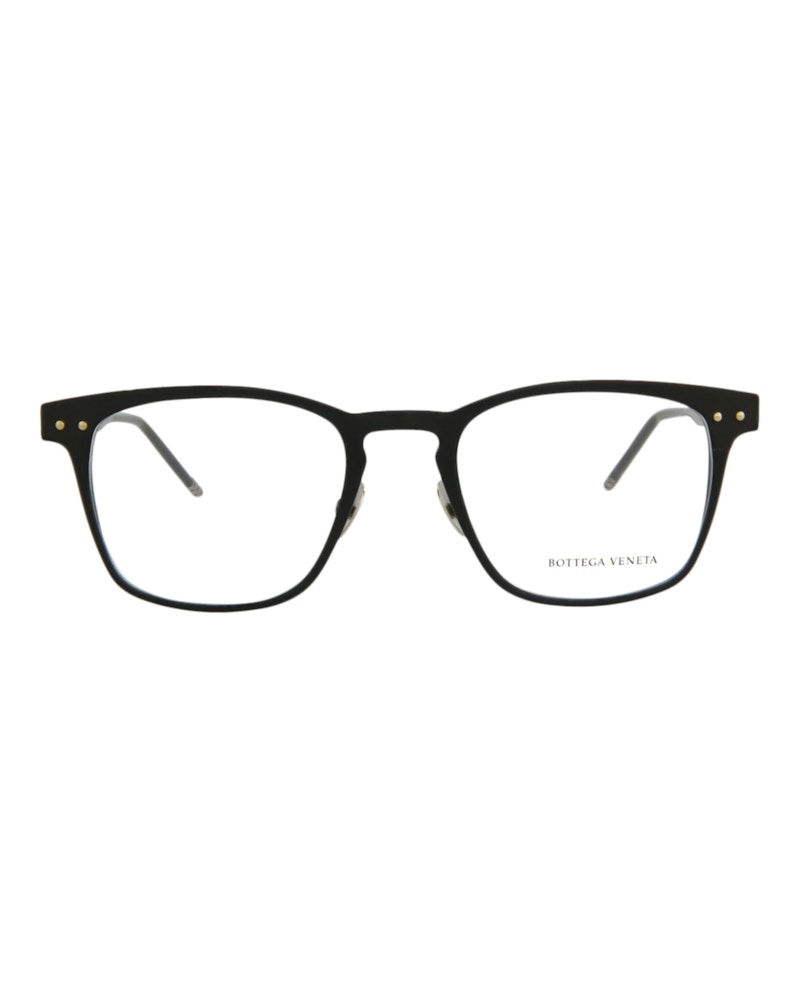 Bottega Veneta Square-Frame Alluminium Optical Frames Black Black Transparent (BV0181O-30002477-001)