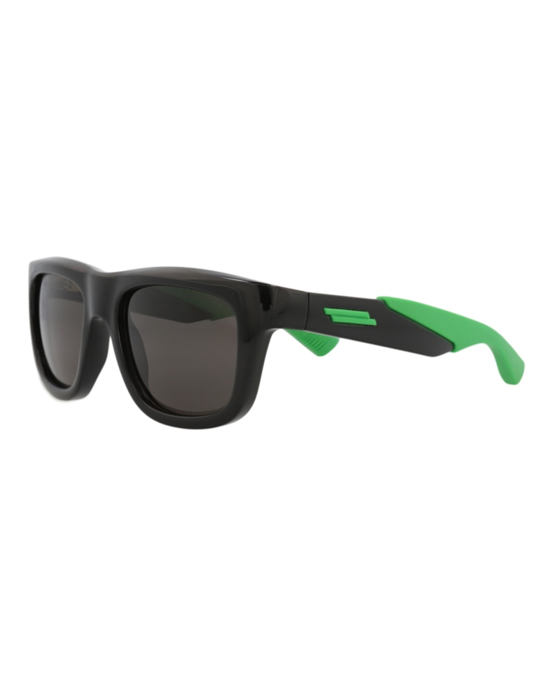 Bottega Veneta Square-Frame Injection Sunglasses Black Black Grey (BV1233S-30014283-001)