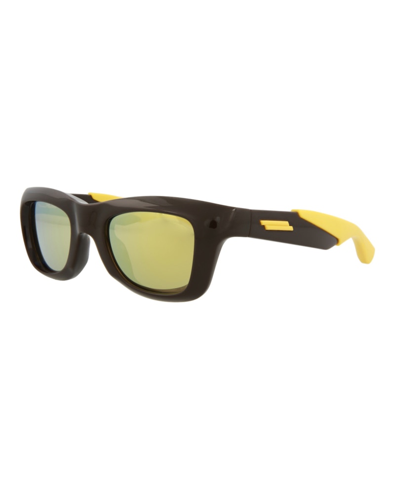 Bottega Veneta Square-Frame Injection Sunglasses Brown Brown Gold (BV1183S-30013672-002)