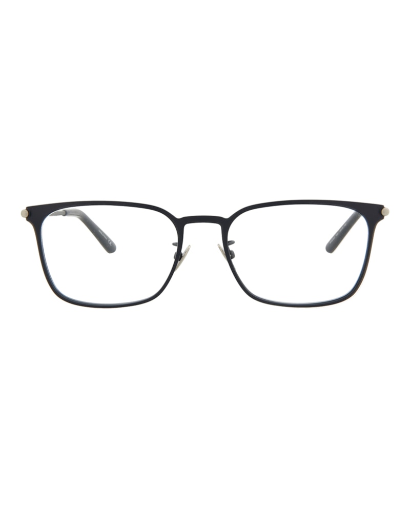 Bottega Veneta Square-Frame Metal Optical Frames Blue Silver Transparent (BV0233O-30007213-003)