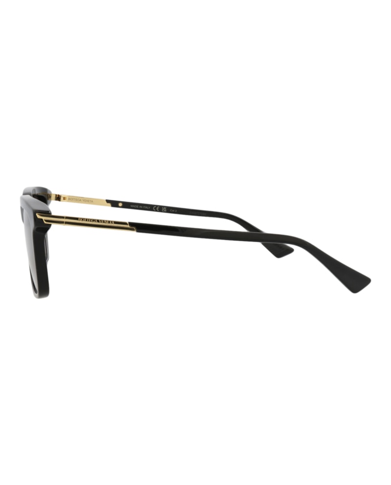 Bottega Veneta Square-Frame Recycled Acetate Sunglasses Black Black Grey (BV1261S-30014569-001)
