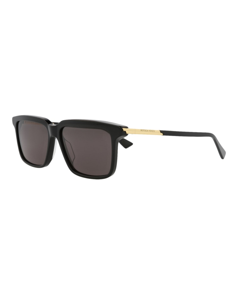 Bottega Veneta Square-Frame Recycled Acetate Sunglasses Black Black Grey (BV1261S-30014569-001)