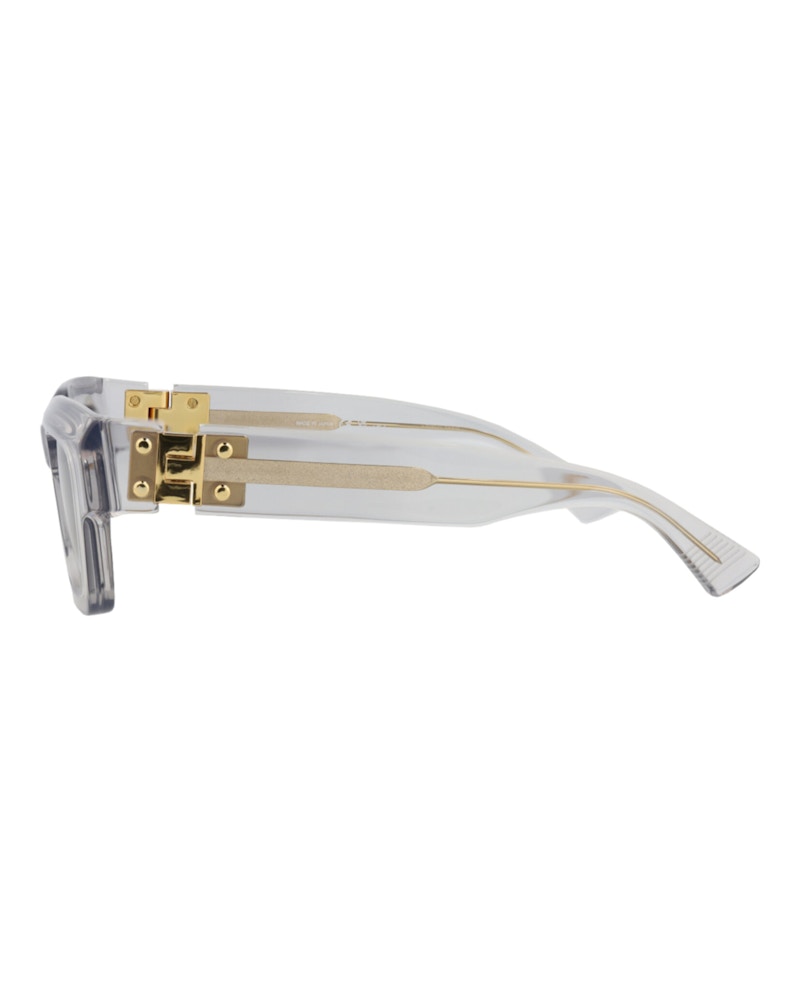 Bottega Veneta Square-Frame Recycled Acetate Sunglasses Crystal Crystal Grey (BV1230S-30014281-001)