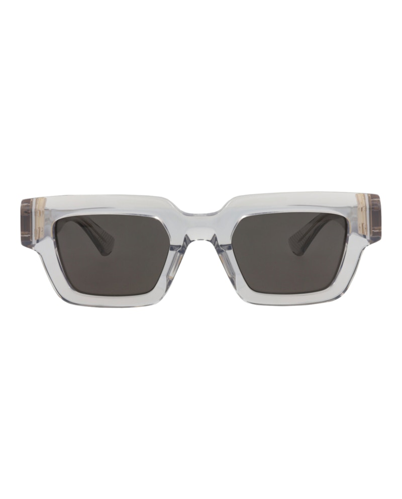 Bottega Veneta Square-Frame Recycled Acetate Sunglasses Crystal Crystal Grey (BV1230S-30014281-001)