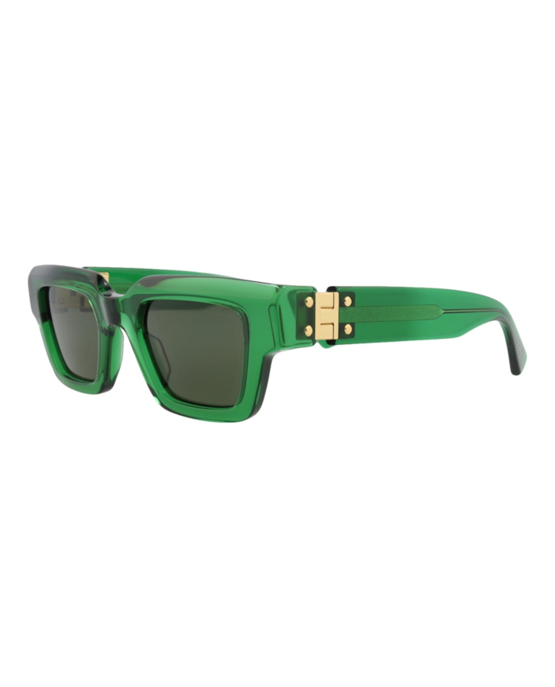 Bottega Veneta Square-Frame Recycled Acetate Sunglasses Green Green Green (BV1230S-30014281-002)