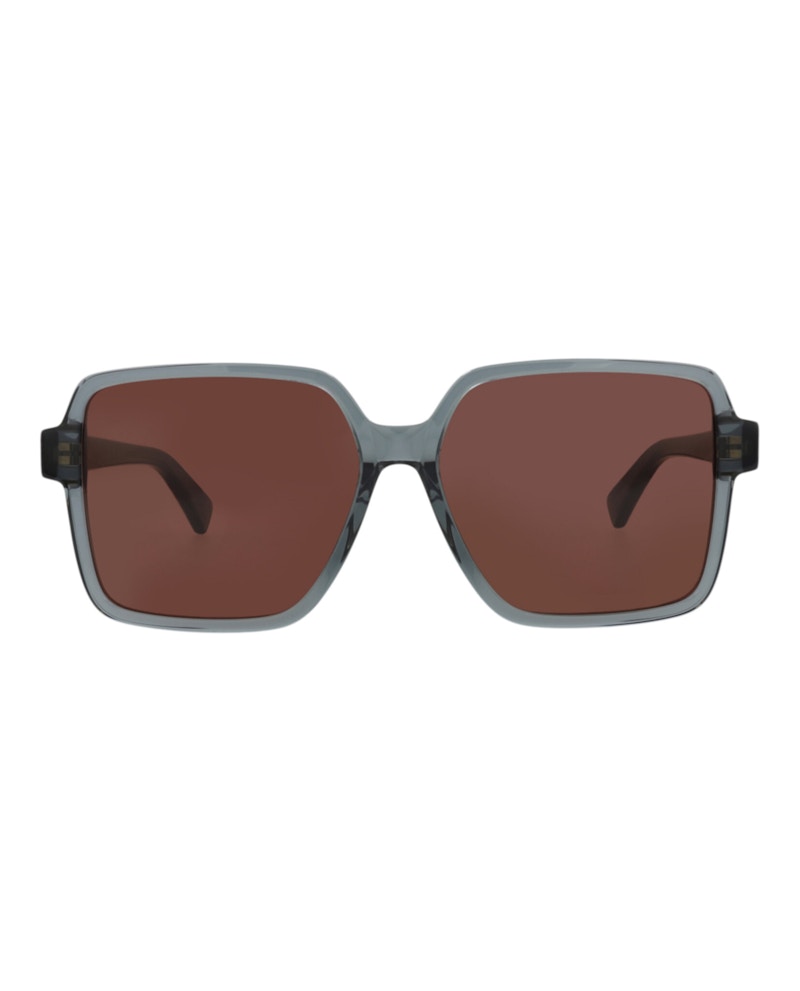 Bottega Veneta Square-Frame Recycled Acetate Sunglasses Grey Grey Red (BV1317SK-30015711-003)