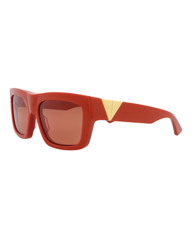 Bottega Veneta Square-Frame Recycled Acetate Sunglasses Orange Orange Orange (BV1178S-30013667-005)