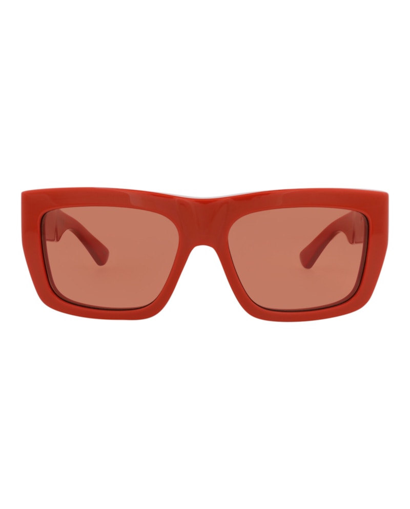 Bottega Veneta Square-Frame Recycled Acetate Sunglasses Orange Orange Orange (BV1178S-30013667-005)