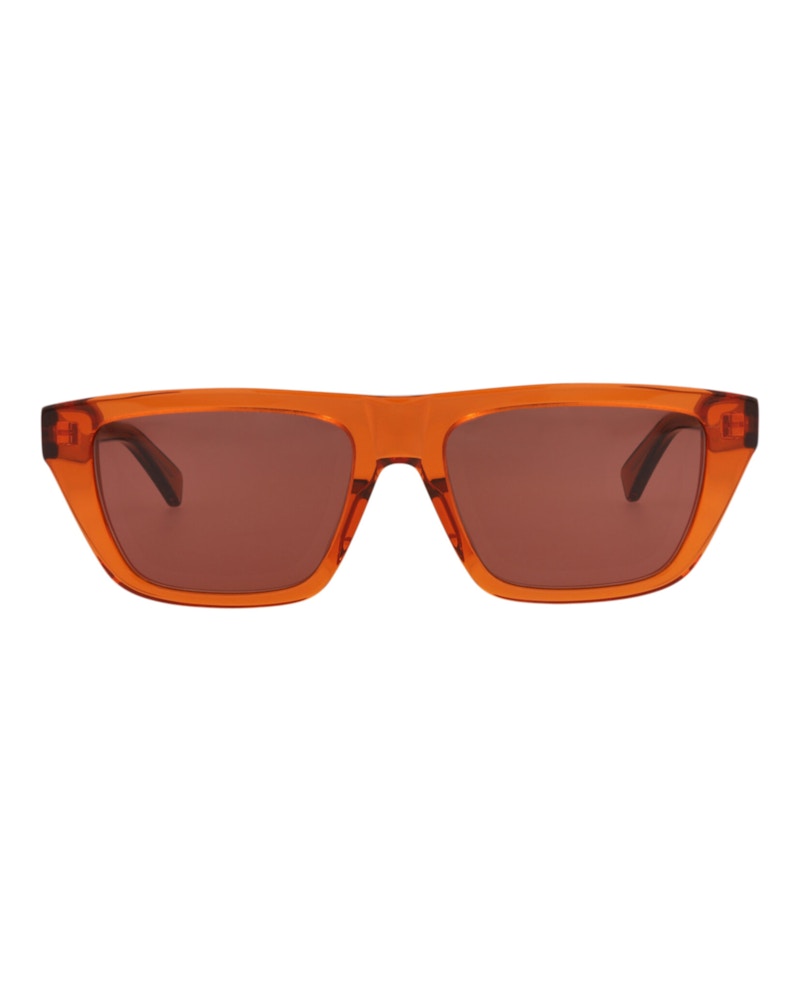 Bottega Veneta Square-Frame Recycled Acetate Sunglasses Orange Orange Red (BV1291S-30015222-004)