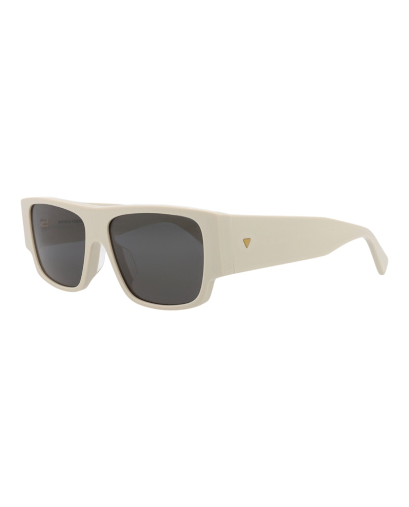 Bottega Veneta Square-Frame Recycled Acetate Sunglasses White White Grey (BV1286S-30015218-004)