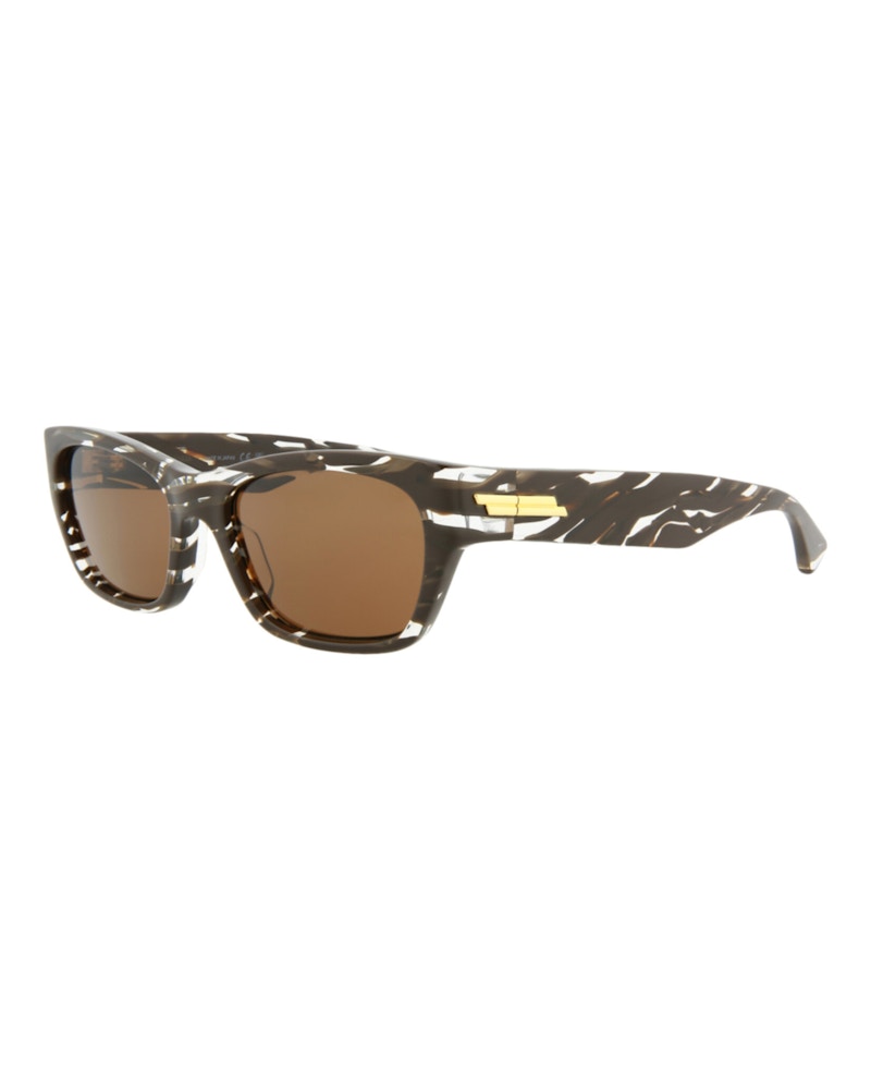 Bottega Veneta Square Rectangle Sunglasses Brown/Brown/Brown (BV1143S-30013129-003)