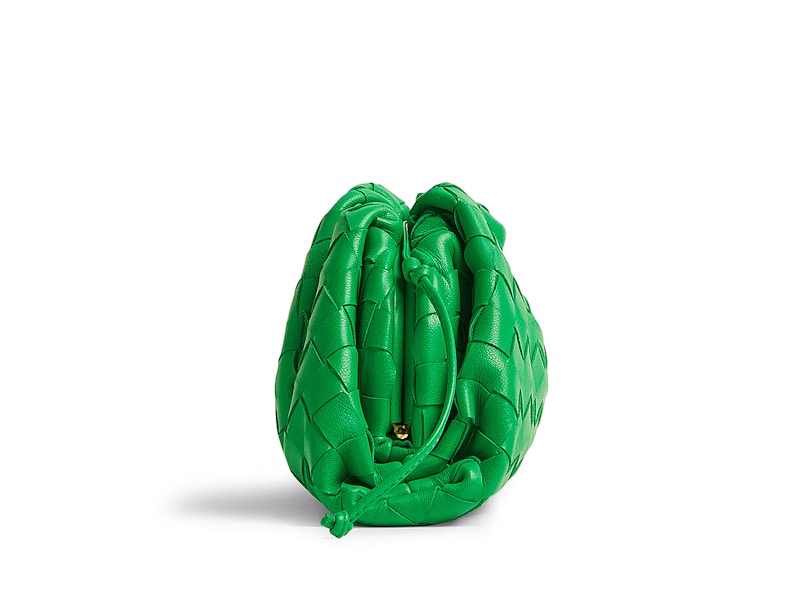 Bottega Veneta The Mini Pouch Intreccio Weave Parakeet