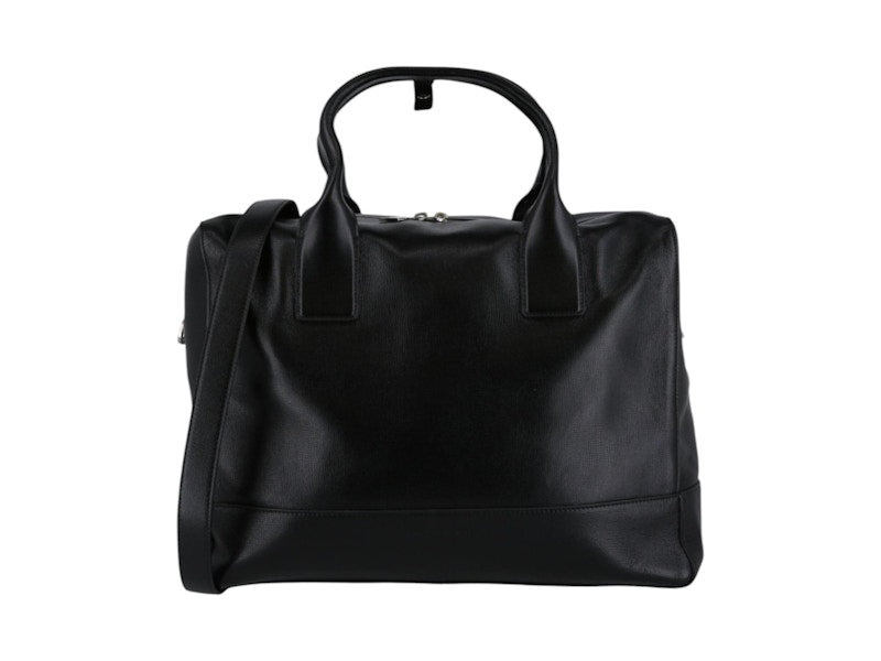 Bottega Veneta Top Handle Leather Briefcase Black