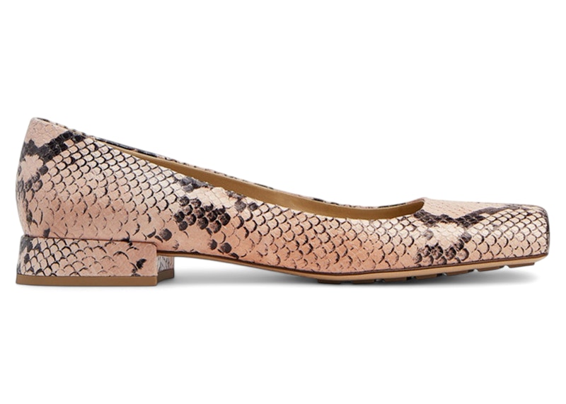 Bottega Veneta Tower Flat Ballerinas Orange Black (Women's)